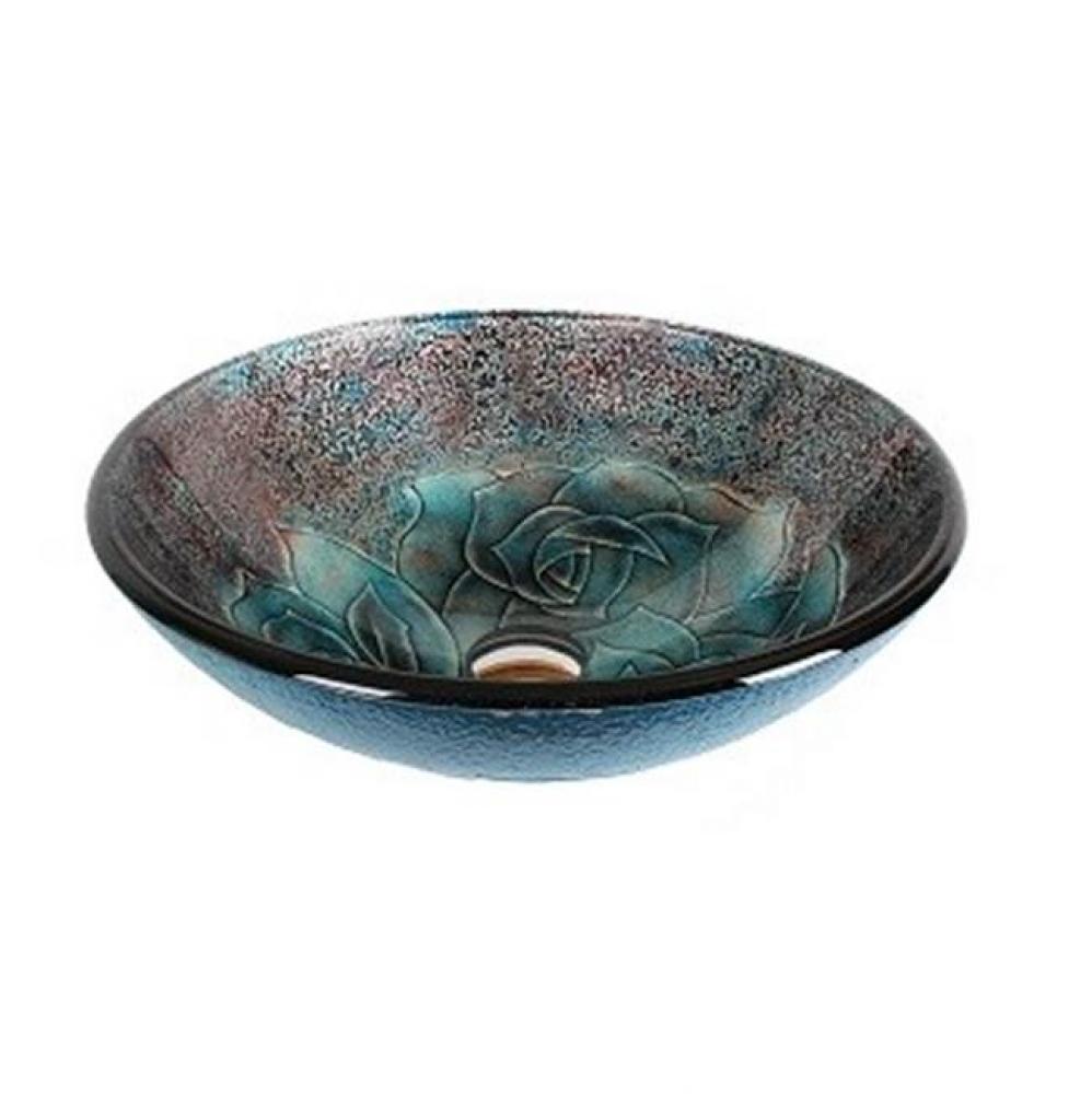 Dawn® Tempered glass handmade vessel sink-round shape