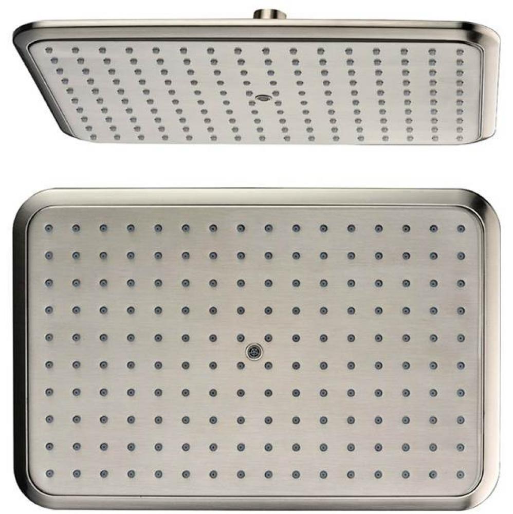 Dawn® Single Function Rectangle Rain Showerhead, Brushed Nickel