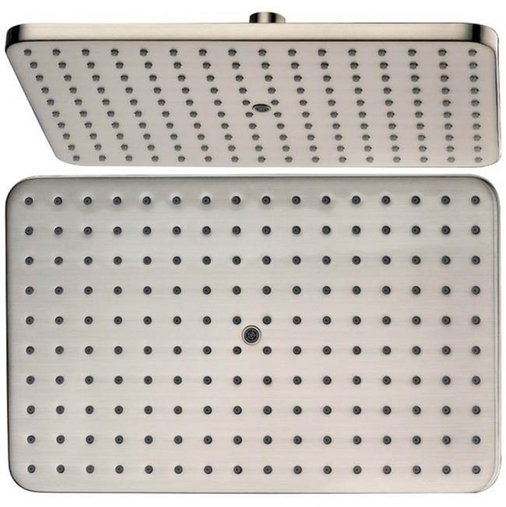 Dawn® Single Function Rectangle Rain Showerhead, Brushed Nickel