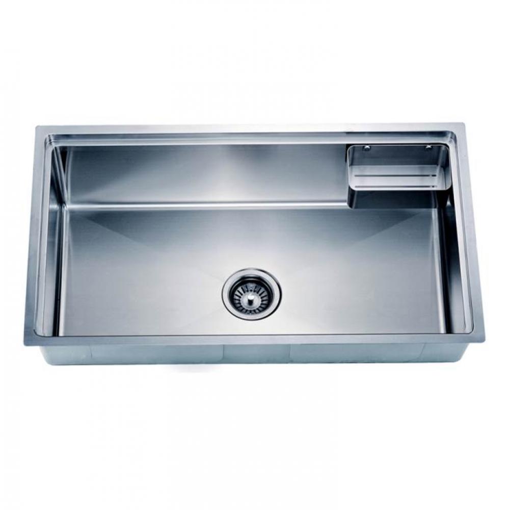 Undermount Small Radius Single Bowl, 18 Gauge, Size: 33-9/16'' x 19-9/16'' x 1