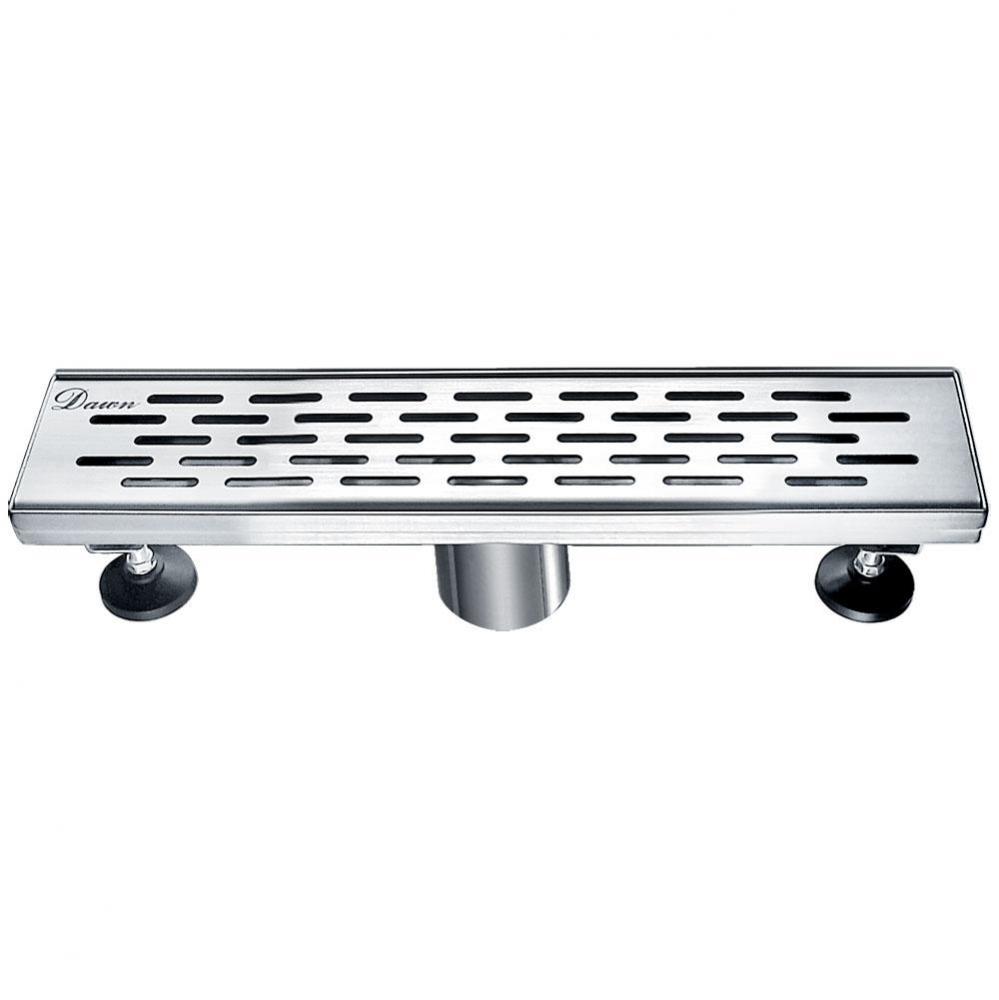 Shower linear drain--14G, 304type stainless steel, polished, satin finish: 12''Lx3'