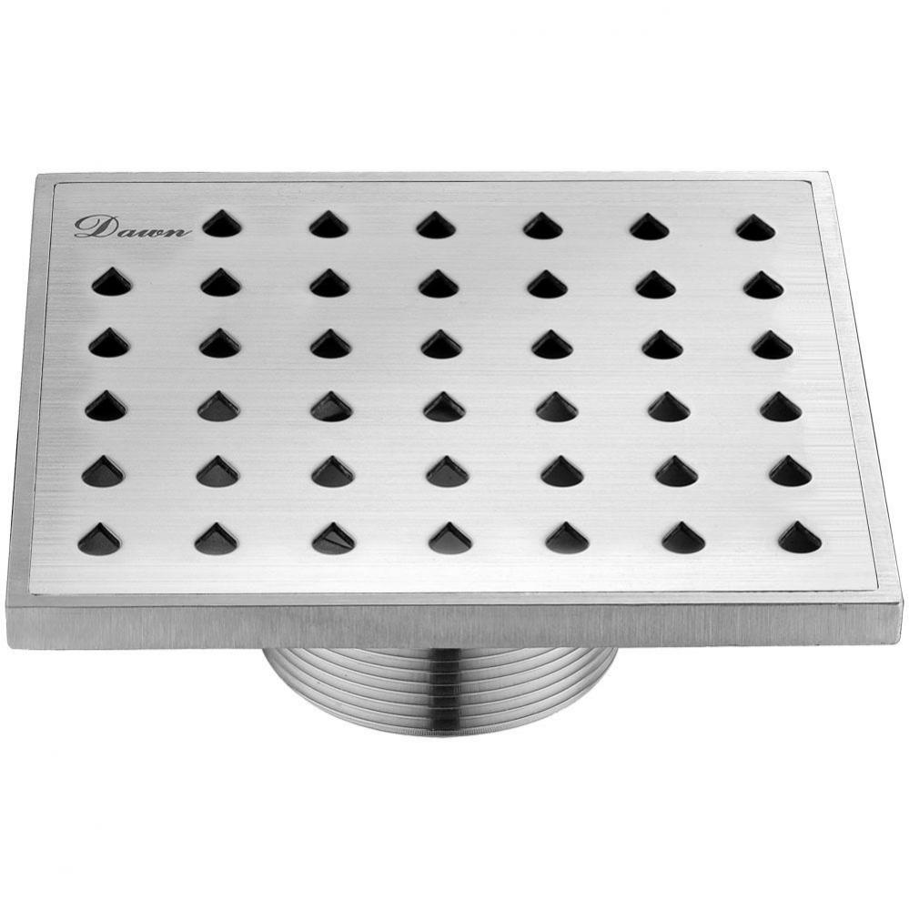 Shower square drain--9G, 304type stainless steel, polished, satin finish: 5''Lx5'&a