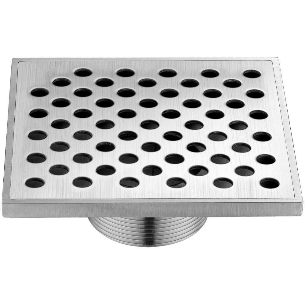 Shower square drain--9G, 304type stainless steel, polished, satin finish: 5''Lx5'&a