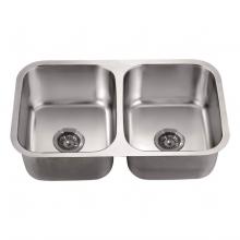 Dawn ASU109 - Dawn® Undermount Equal Double Bowl Sink
