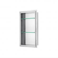Dawn FNIBN3614 - Dawn® Stainless Steel Finished Shower Niche with Two Glass Shelves