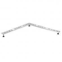 Dawn ZDA360304 - Shower corner drain--14G, 304type stainless steel, polished, satin finish: 36''x36'