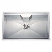 Dawn DSQ2817 - Dawn® Dual Mount Single Bowl Square Sink with 1 Hole