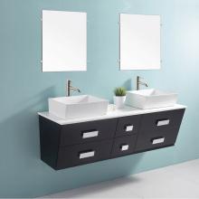 Dawn AADC122120-06 - Dina Black 12'' Linen Cabinet with Selft Soft Closing Hinges