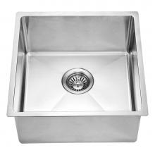 Dawn BS161609-N - Undermount Bar Sink, 18G: 17-5/32''L x 17-5/32''W x 9-1/16''D (outsi