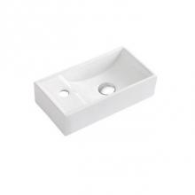 Dawn CWSN05300L - Wall Mount Ceramic Sink (faucet hole on left): 16-1/8''L x 8-1/2''W x 4-1/8&ap