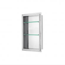 Dawn FNIBN3214MAG - Stainless Steel Framed Shower Niche; Size: 14''L x 4-3/8''W x 32''H