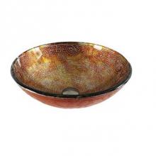 Dawn GVB81603 - Tempered glass handmade vessel sink-round shape