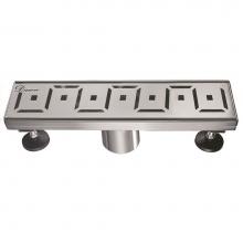 Dawn LCI120304 - Shower linear drain--14G, 304type stainless steel, polished, satin finish: 12''Lx3'
