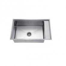 Dawn SRF281710 - Undermount Small Corner Radius Single Bowl, 18G: 29-5/8''L x 19-3/16''W x 10&a