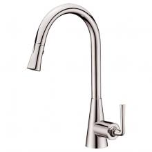 Dawn AB30 3788BN - Dawn® Single-lever pull-down spray sink mixer, Brushed Nickel