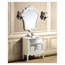 Dawn RTT311809-01 - Dawn® White ceramic lavatory 1'' thickness sink top with overflow and 1 precut fauc