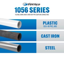 Fernco 1056-3/250 - Coupling 3''Ci/Pl X 2 1/2''Pl