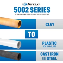 Fernco 5002-64WCRC - Nbc Coupling 6''Wc Clay-4''Pl Rc