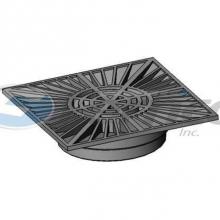 Fernco FSD-090-S - 9'' Square Grate W/Outlet Green