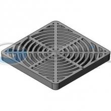 Fernco FSD-124-SF - 12'' Square Grate Black