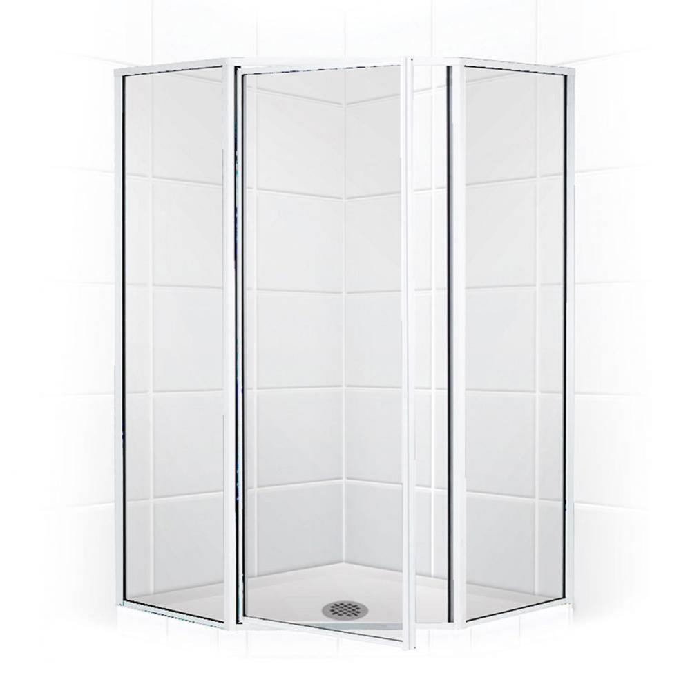 Neo Angle Shower Enclosure with Clear Glass, 42'', Chrome
