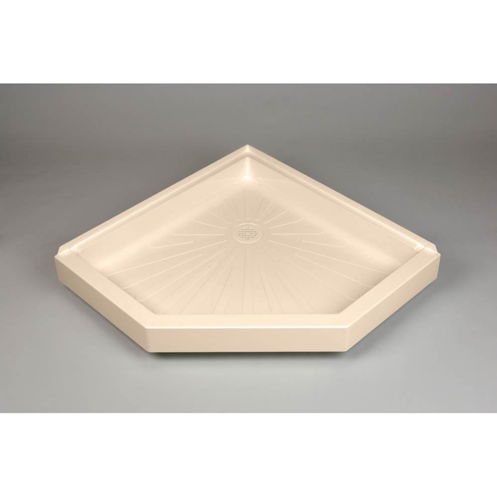 Durabase Neo Angle Shower Floor, 38'' Wx38'' D, Bone