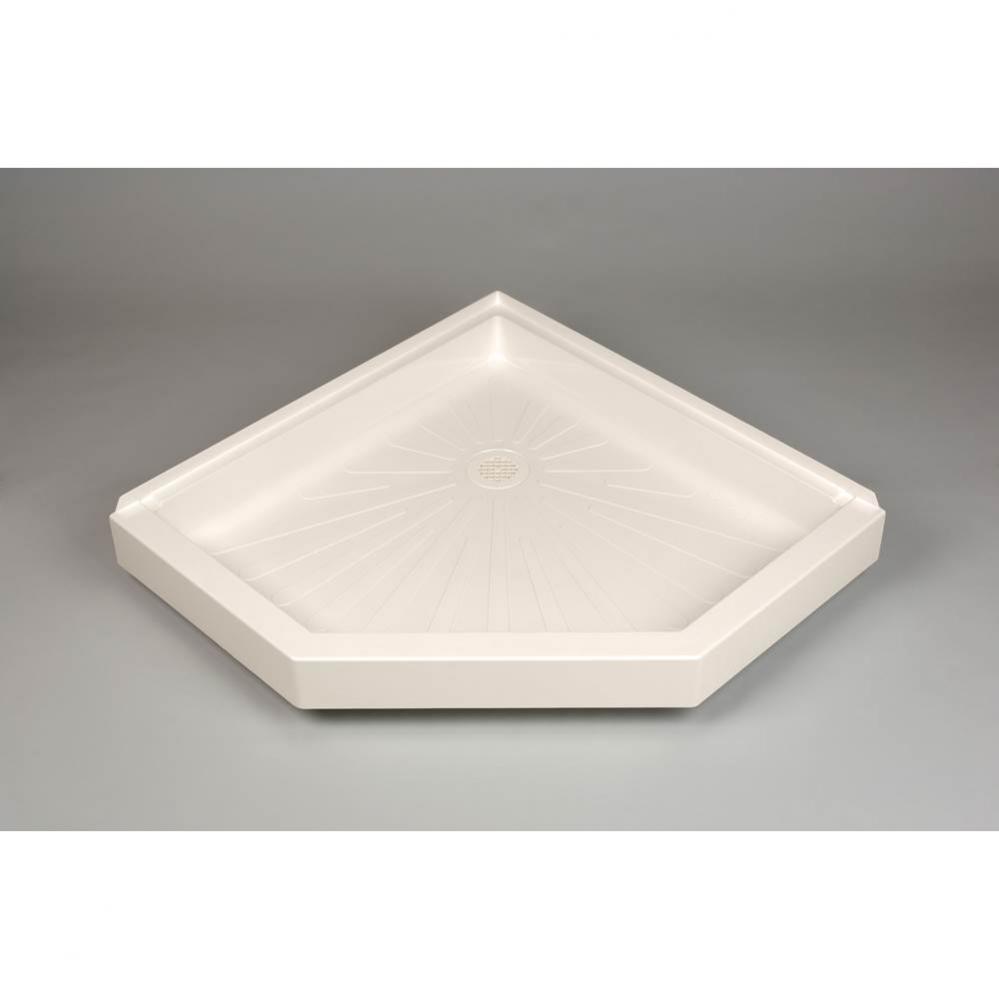 Durabase Neo Angle Shower Floor, 38'' Wx38'' D, Biscuit
