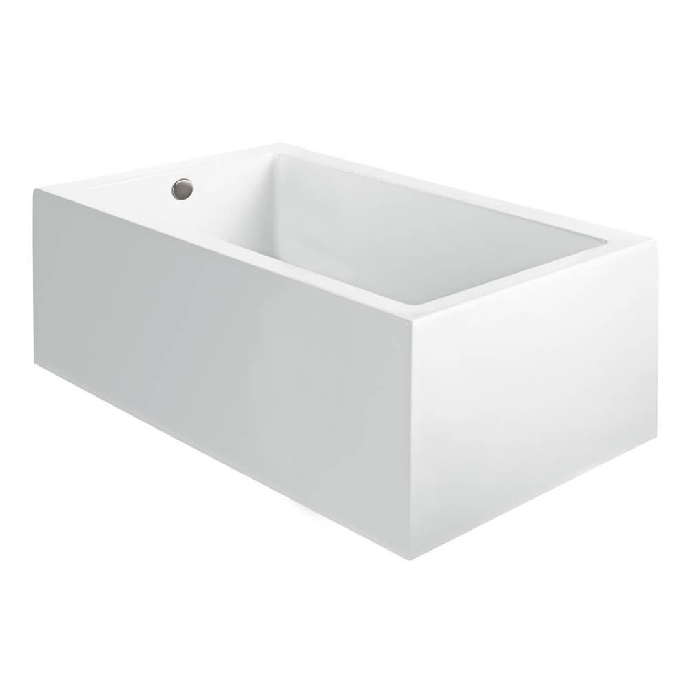 ANDREA 12A ACRYLIC CXL SCULPTED 2 SIDE AIR BATH - WHITE (59.75X42)