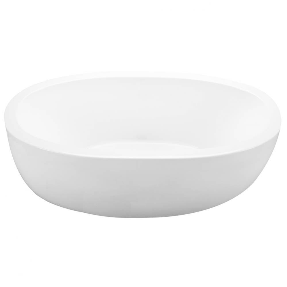 OLIVIA 2 ACRYLIC CXL FREESTANDING SCULPTED AIR BATH ELITE - WHITE (72.5X36.375)