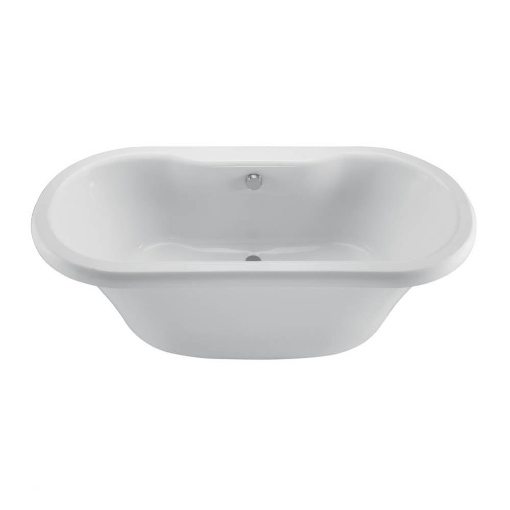 MELINDA 6 ACRYLIC CXL FREESTANDING FAUCET DECK W/PEDESTAL AIR BATH - BISCUIT (71.625X35.5)