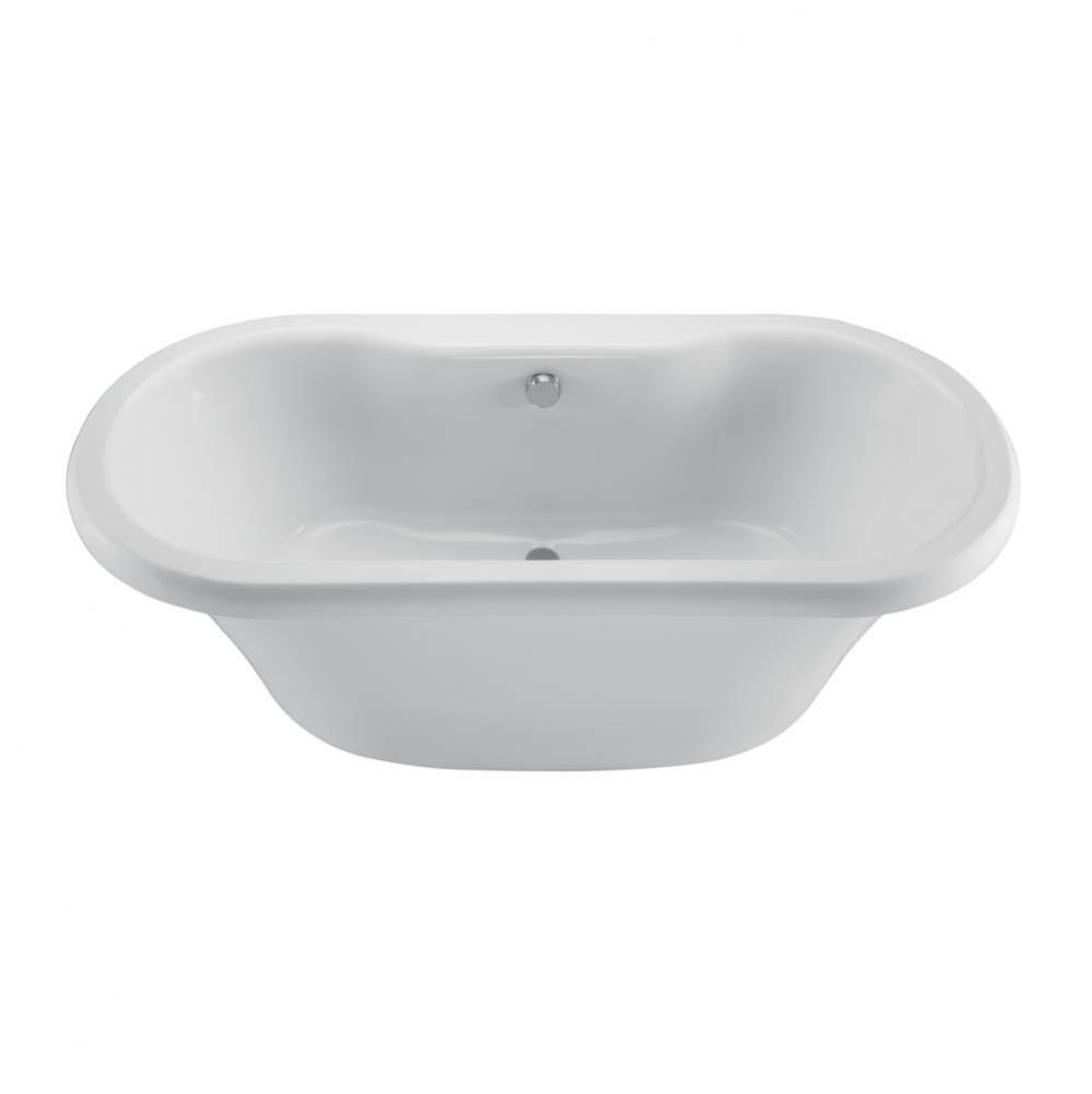 MELINDA 8 ACRYLIC CXL FREESTANDING FAUCET DECK W/PEDESTAL AIR BATH  - BISCUIT (66.5x35.5)