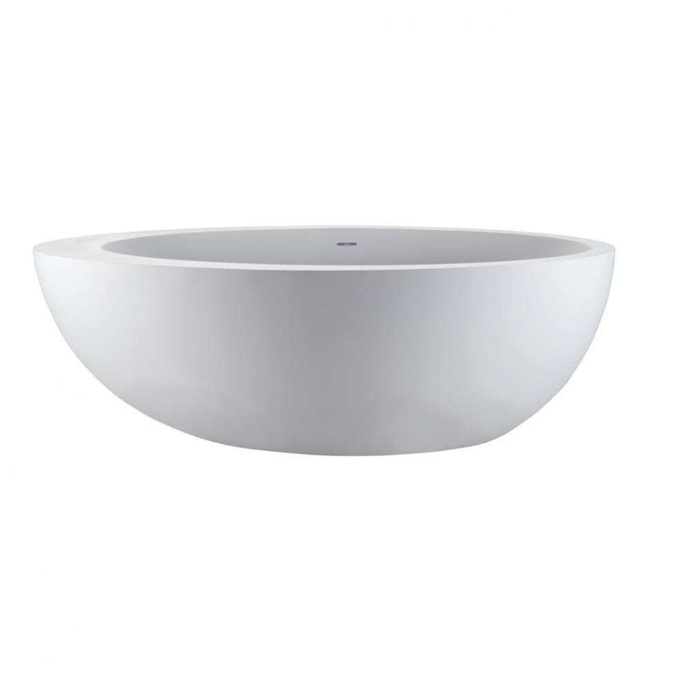 CASCARA SCULPTURESTONE FREESTANDING AIR  BATH - MATTE WHITE (71X42)
