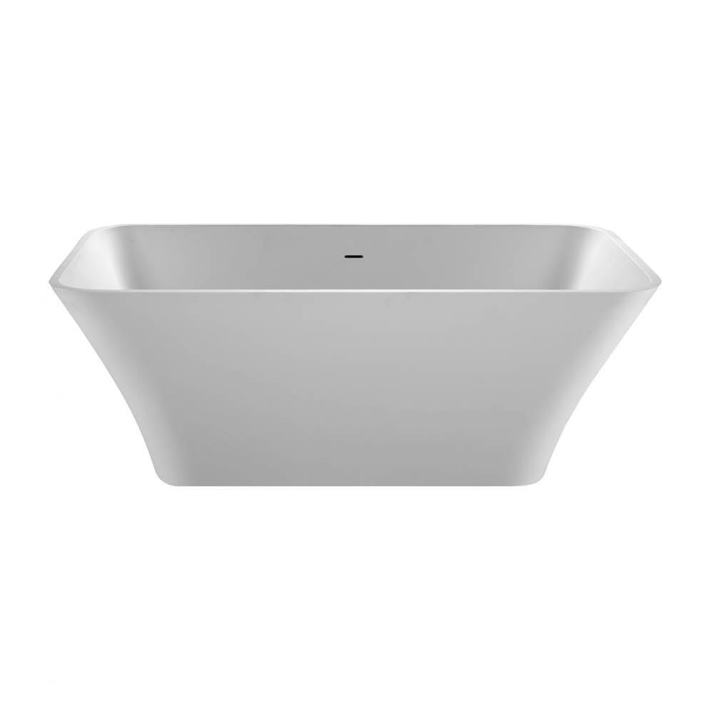 ADDISON 3 SCULPTURESTONE FREESTANDING AIR BATH - GLOSS WHITE (65.5X31.75)