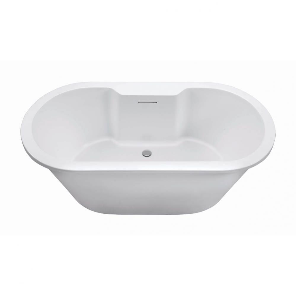 NEW YORKER 10 DOLOMATTE FREESTANDING FAUCET DECK AIR BATH - WHITE (71.75X35.5)
