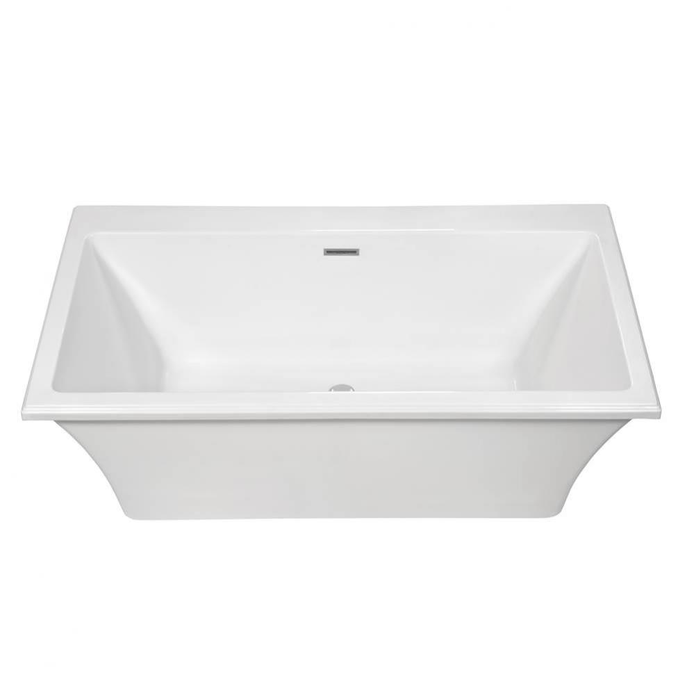 MADELYN 5 ACRYLIC CXL FREESTANDING FAUCET DECK AIR BATH - BISCUIT (65.75X36)