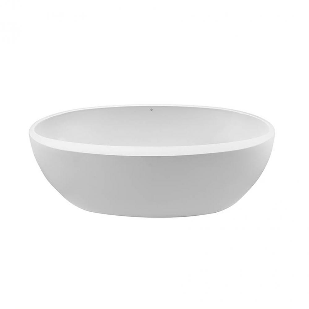 CASSANDRA SCULPTURESTONE FREESTANDING AIR BATH - MATTE WHITE (71.75X37.5)