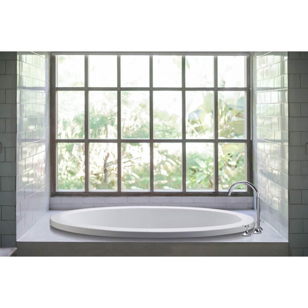 ADENA 6 DOLOMATTE OVAL DROP IN AIR BATH ELITE - WHITE (63X41.25)