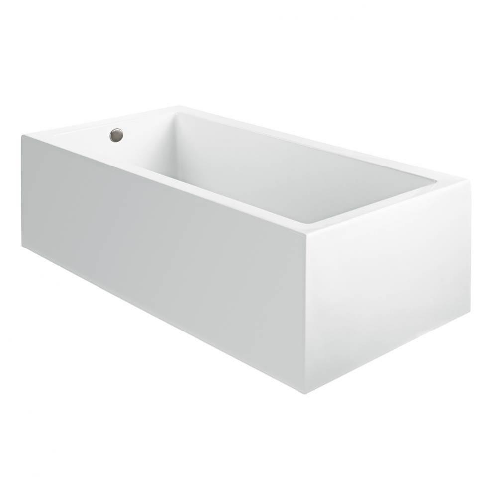 ANDREA 4A ACRYLIC CXL SCULPTED 1 SIDE AIR BATH - WHITE (66X31.75)