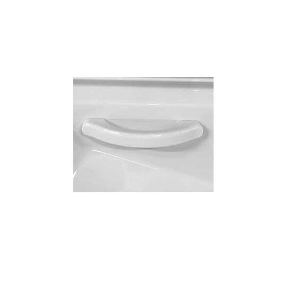 SET OF TWO-CURVED 9'' WHITE ACRYLIC GRAB BARS
