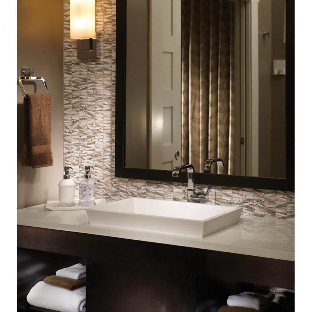 PETRA 4 SR SCULPTURESTONE SEMI-RECESSED - GLOSS WHITE (22X14.25)