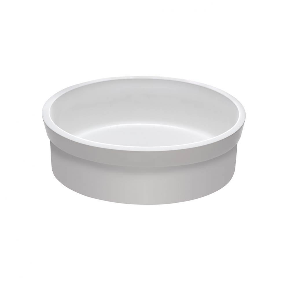 CONTINUUM ROUND SCULPTURESTONE SEMI-RECESSED - MATTE WHITE (16.25X16.25)