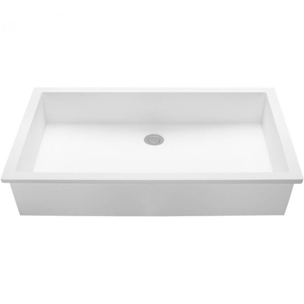 PETRA 13 SCULPTURESTONE UNDERMOUNT - MATTE WHITE (26X16)