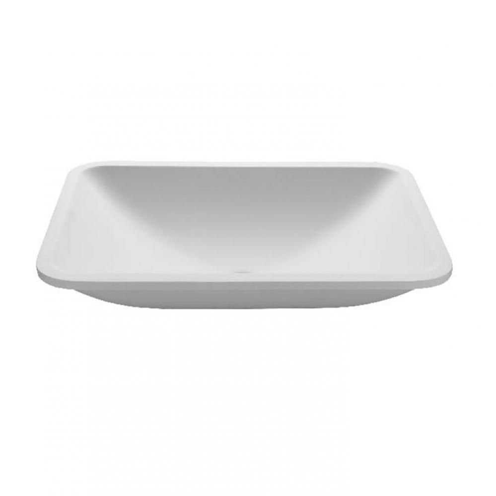 ADARA SCULPTURESTONE VESSEL - MATTE WHITE (23x16)