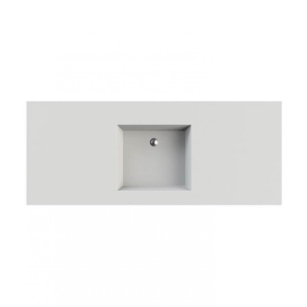 Petra 1 Sculpturestone Counter Sink Single Bowl Up To 43''- Gloss White