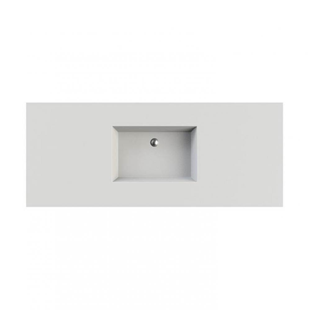 Petra 3 Sculpturestone Counter Sink Double Bowl Up To 68''- Gloss White