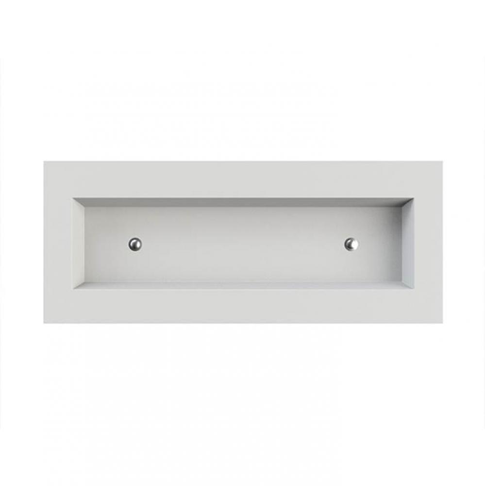 Petra 6 Sculpturestone Counter Sink Single Bowl Up To 56'' - Gloss Biscuit