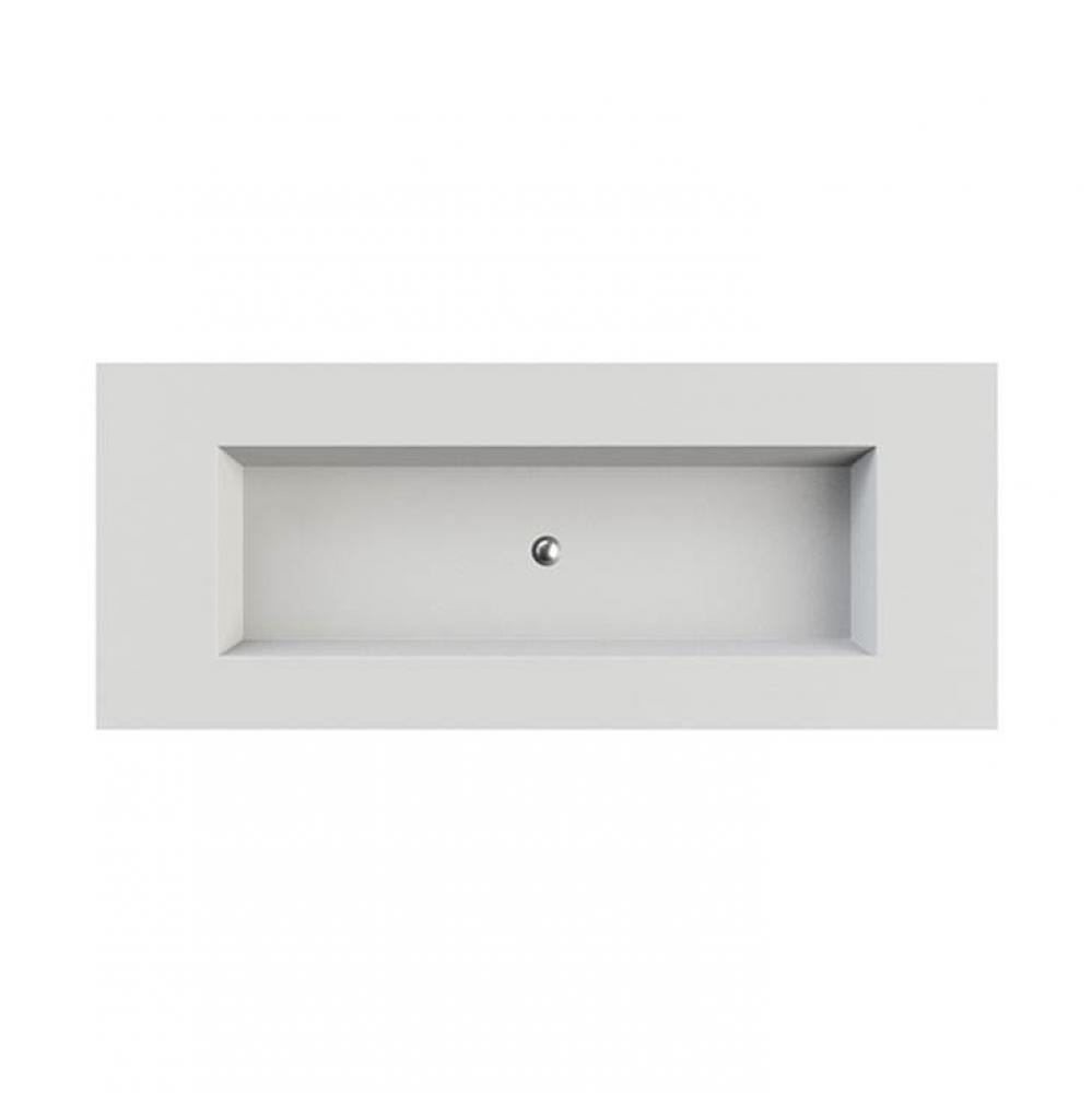 Petra 7 Sculpturestone Counter Sink Single Bowl Up To 68'' - Gloss Biscuit