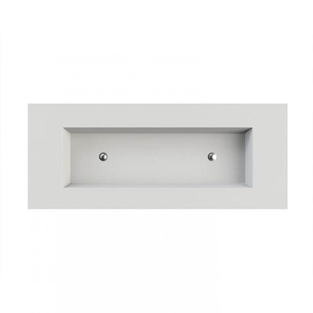 Petra 8 Sculpturestone Counter Sink Single Bowl Up To 68'' - Gloss Biscuit