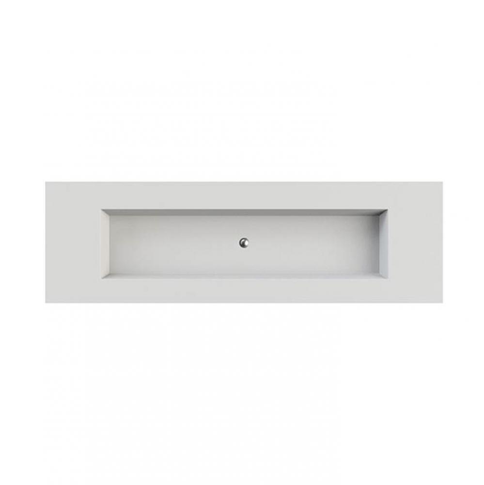 Petra 10 Sculpturestone Counter Sink Single Bowl Up To 80'' - Gloss Biscuit
