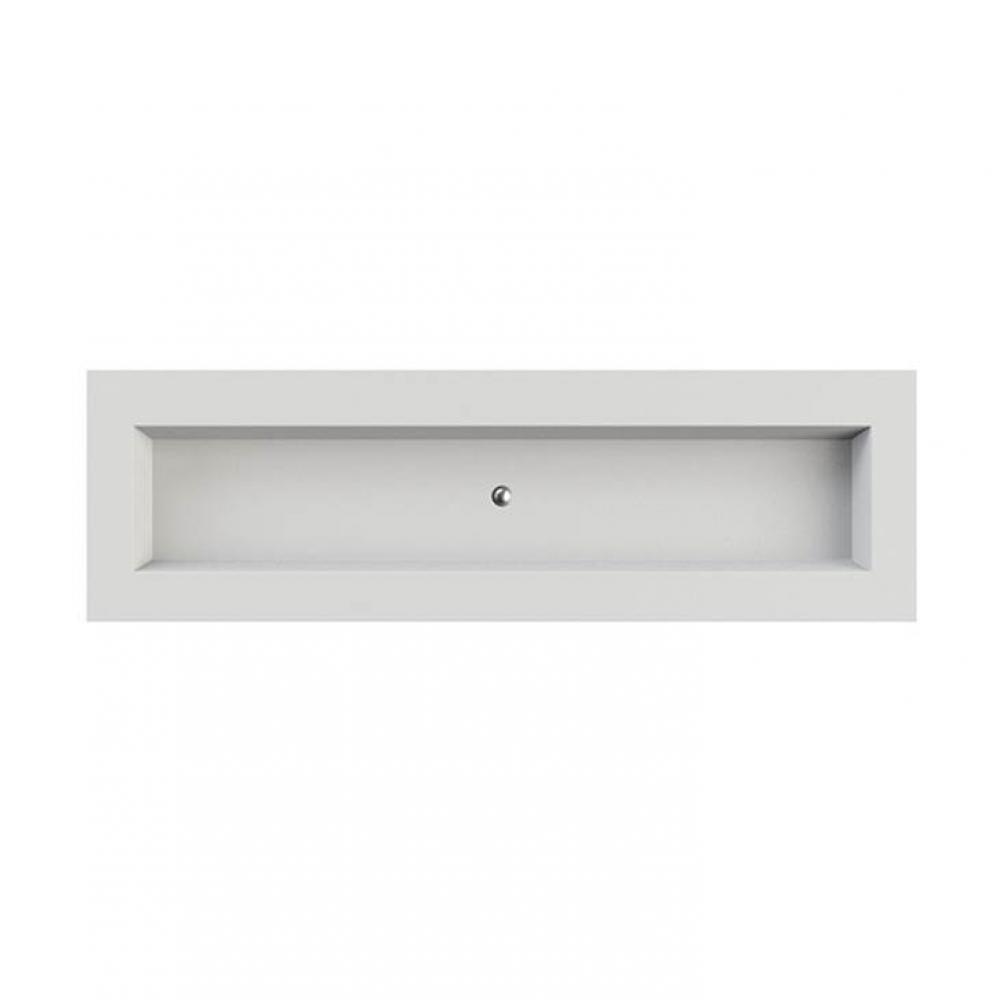 PETRA 12 SCULPTURESTONE COUNTER SINK SINGLE BOWL UP TO 80''- MATTE WHITE